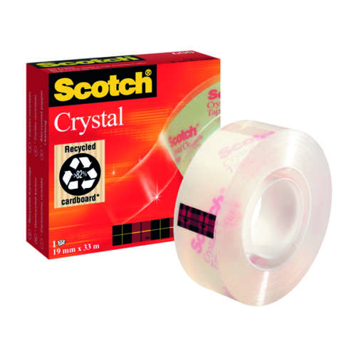 Scotch Crystal Clear Tape 19mmx33m 600Scotch Crystal Clear Tape 19mmx33m 600