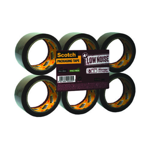 Scotch Low Noise Tape 48mmx66m Buff Pk6