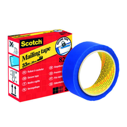 Scotch Secure Mailing Tape 35mmx33m Blue