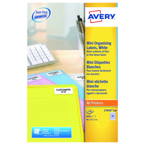 Avery Laser Mini Labels Wht Pk8400