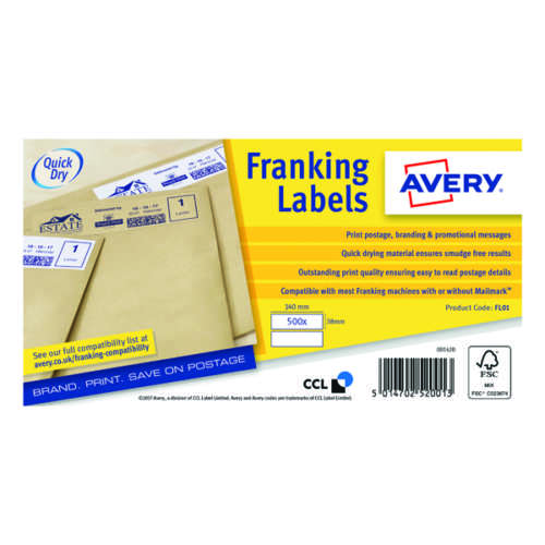 Avery FL01 QuickDRY Frank Labels Pk1000