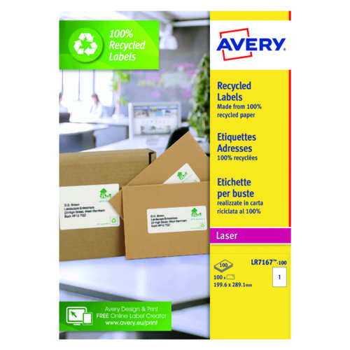 Avery LR7167-100 Laser Parcel Label P100