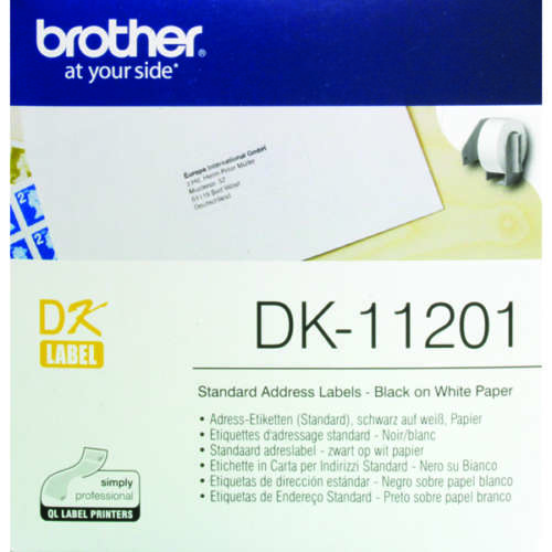 Brother Black/White Address Labels Pk400