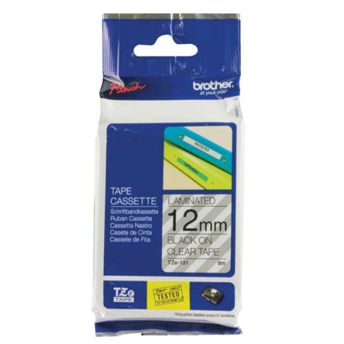 Brother TZE131 12mm BlackClear Tape