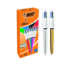Bic 4 Colours Ballpoint Medium Point Assorted Pack of 12