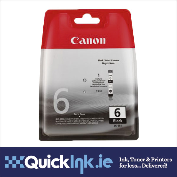 Buy Canon BCI-6BK black ink cartridge (Canon original) Ireland