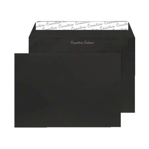 C5 Envelope P Seal Jet Black Pk250