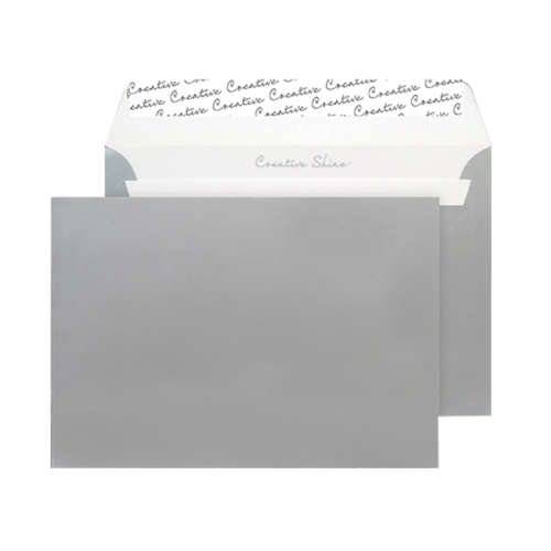 C5 Envelope P Seal Metallic Silver Pk250