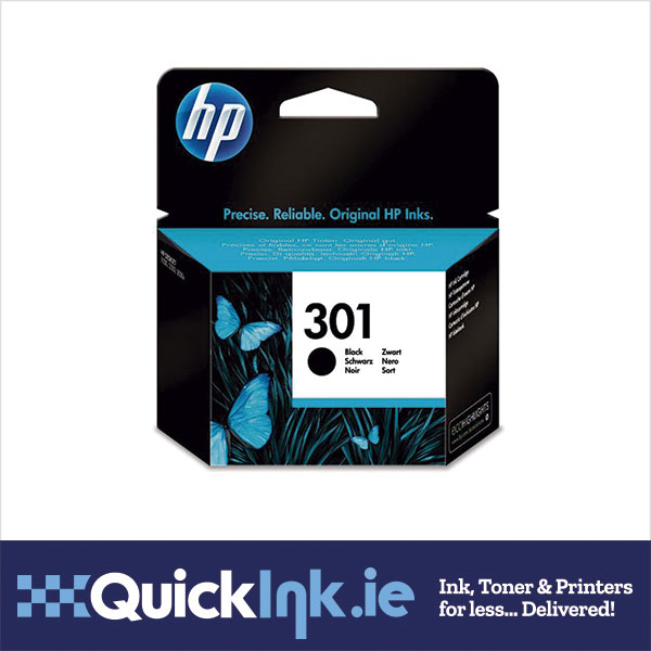 Belastingen Afsnijden ginder Buy HP 301 (CH561EE) black ink cartridge (HP original) 3ml Ireland -  QuickInk.ie