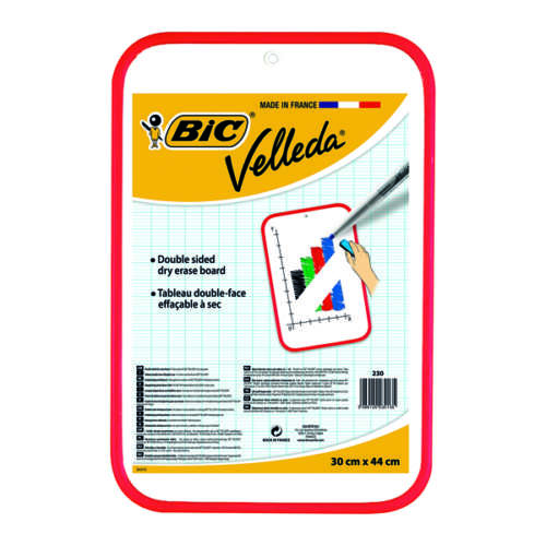 Bic Velleda Red Dry Wipe Board 300x440mm