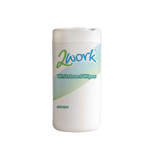 2Work Whiteboard Cleaning Wipes Tub Pack of 100