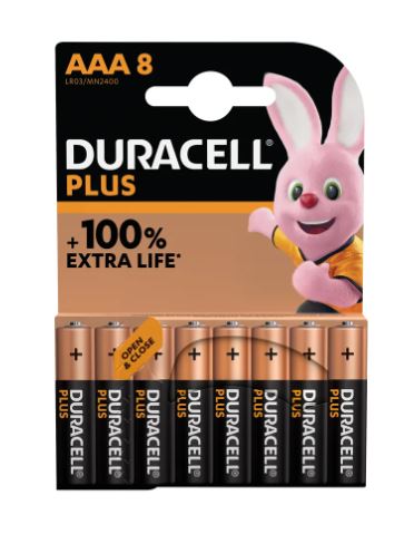 Duracell Plus AAA Battery Pk8