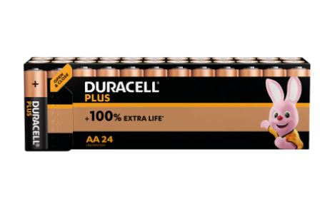 Duracell Plus AA Battery Pk24