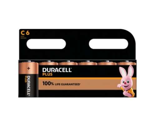 Duracell Plus C Battery Pk6