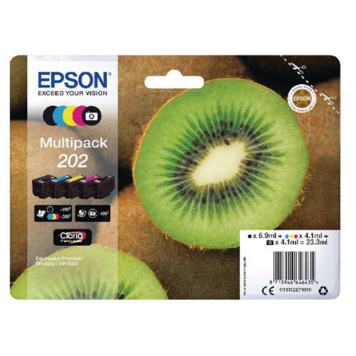 Epson 202 Inkjet Cartridge (Pack of 5) C13T02E74010