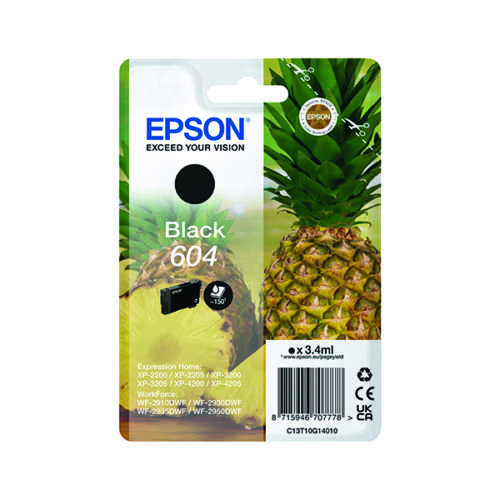 Epson 604 Ink Cartridge Pineapple Black (Epson original)