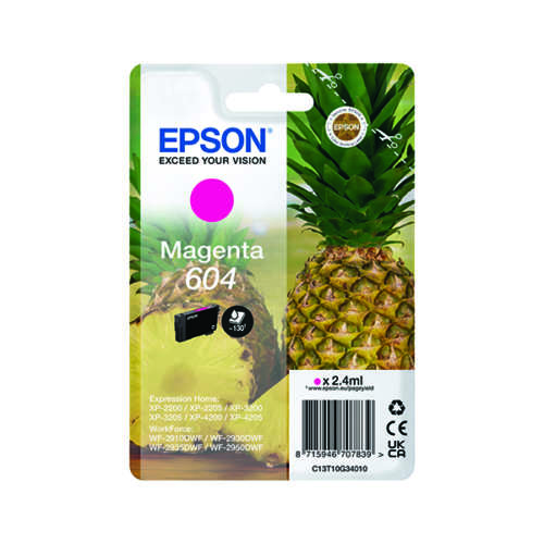 Epson 604 Ink Cartridge Pineapple Magenta (Epson original)