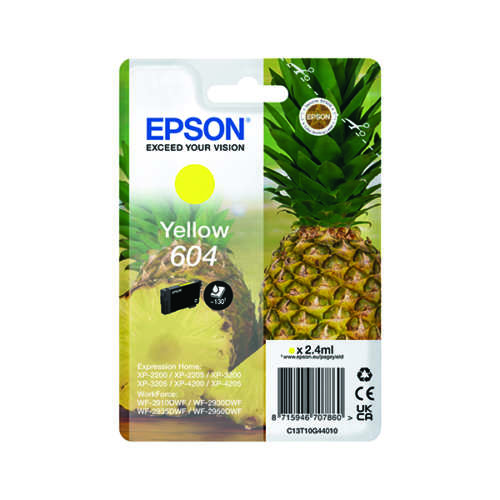 Epson 604 Ink Cartridge Pineapple Yellow (Epson original)