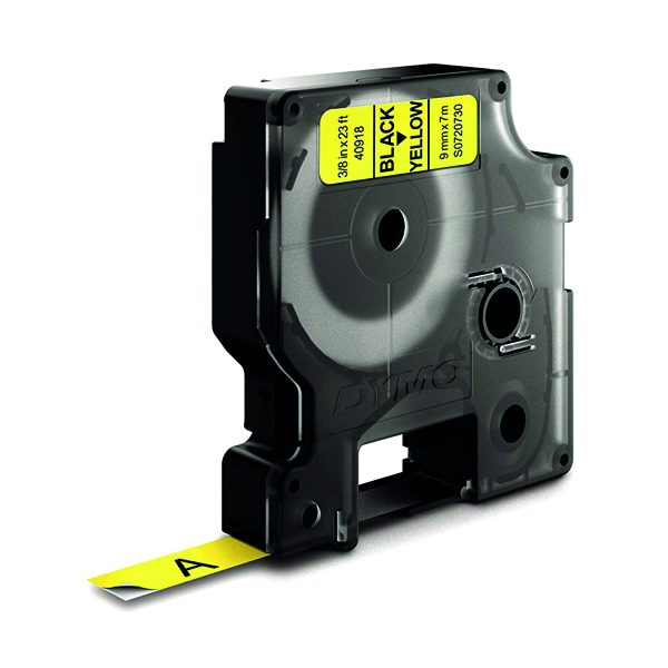 DYMO D1 Label Tape - 3/8 Inch X 23 Foot White With Black Print