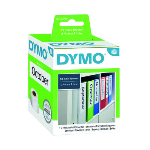 Dymo Lever Arch Label 60x190mm S0722480