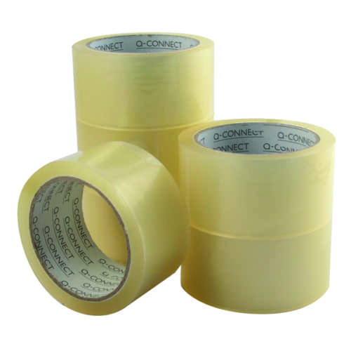 Q-Connect Low Noise Tape 50mm Clear Pk6