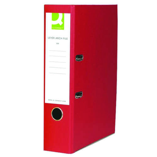 Q-Connect Red Lever Arch Paper-Backed KF20031X
