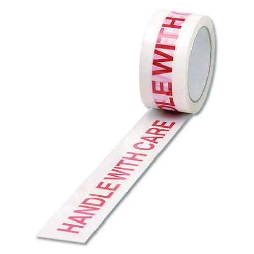 Printed Tape Handle With Care Wht Red P6