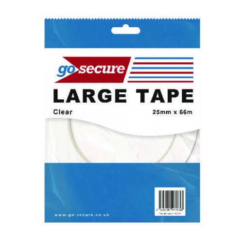 GoSecure Large Tape 25mmx66m Clear Pk24