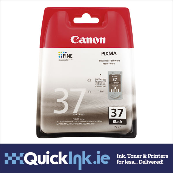 CANON PG-37 Genuine Ink Cartridge - 37 Black