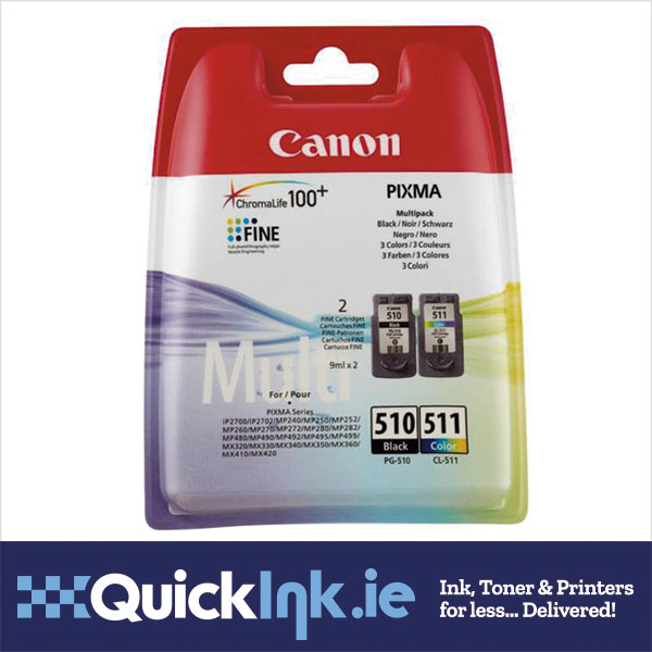Cartouche encre Canon 510 511 compatible pour Canon Pixma iP2700