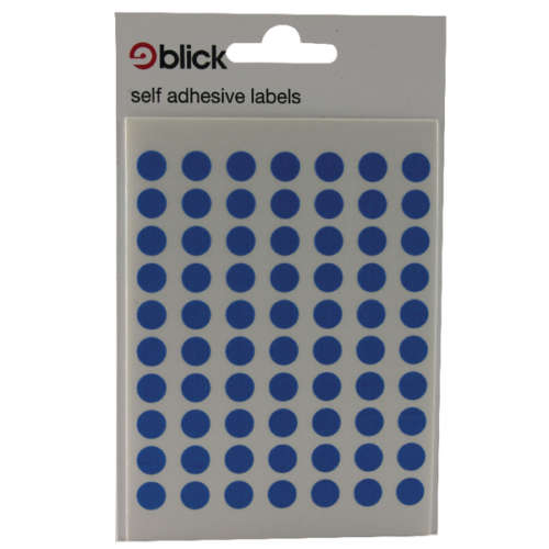 Blick Coloured Labels 8mm Blue Pk9800