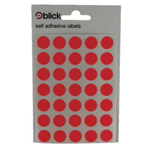 Blick Coloured Labels 13mm Red Pk2800