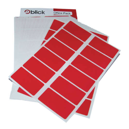 Blick Colour Label 25x50mm Red Pk320