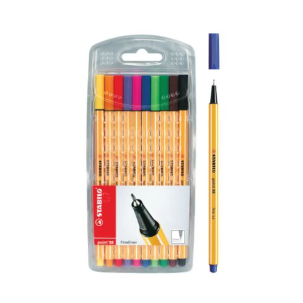 Stabilo Blue Point 88 10 Pack Buy 2 Get Point 88 Assorted Colours FREE