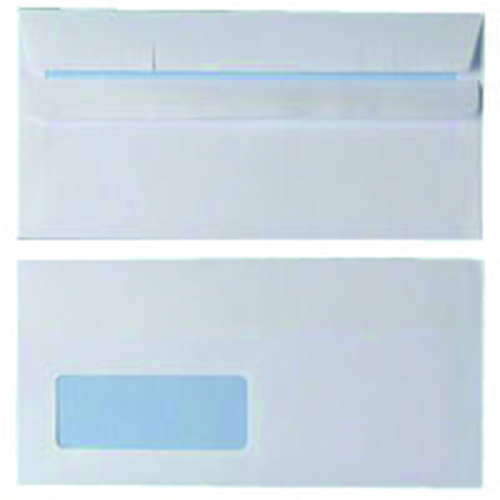 White DL Window Envelopes 90gsm S/Seal